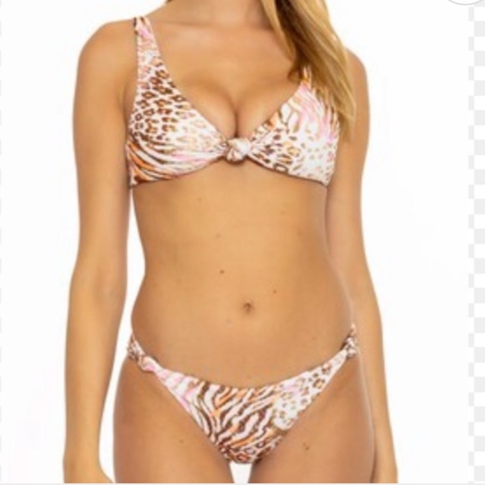 NWT! Isabella Rose Safari Maui Bikini: Top - Size Medium; Bottom - Size Large